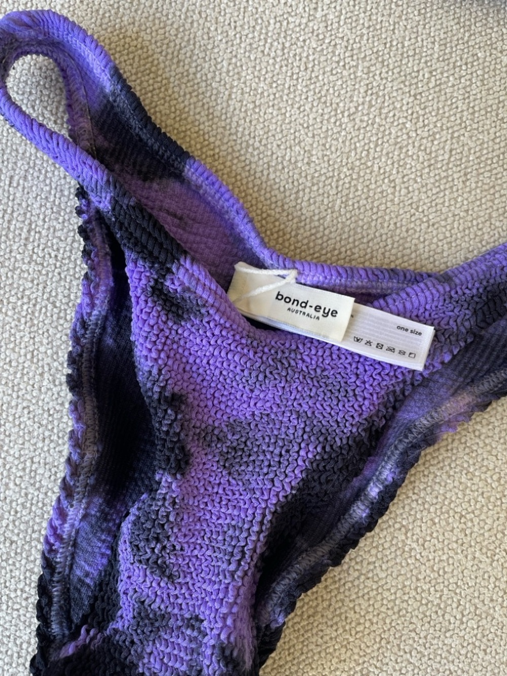 bond-eye Purple and Black Tie-Dye Bikini - Picture 2 of 5